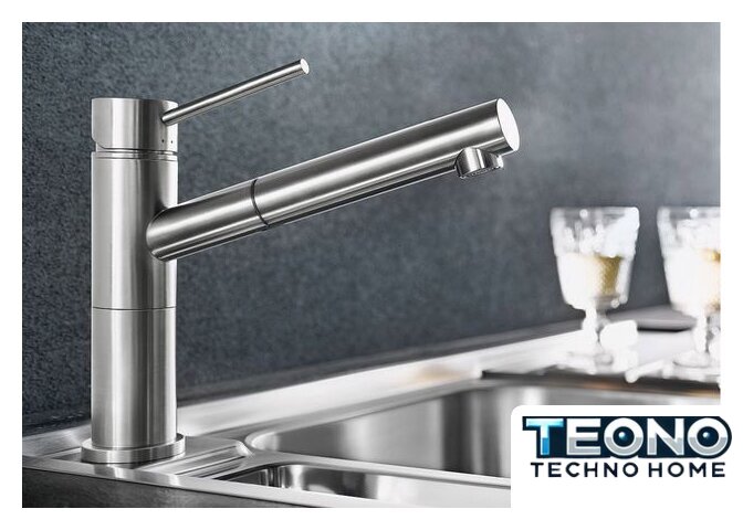 Смеситель Blanco Alta-S Compact 517182 (стальной) - Изображение №1 — Интернет-магазин Teono.by