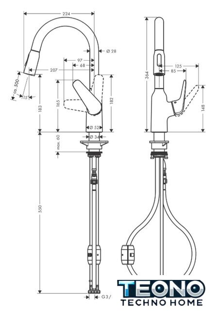 Смеситель Hansgrohe M429-H180 71801800 - Изображение №2 — Интернет-магазин Teono.by
