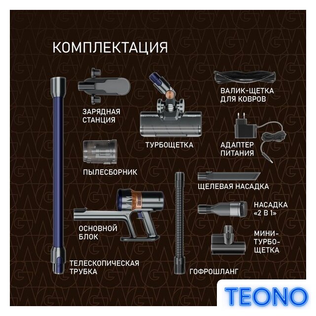 Пылесос Weissgauff V12 BLDC 500 Marine Turbo - Изображение №17 — Интернет-магазин Teono.by