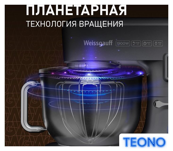 Планетарный миксер Weissgauff WSM 175 PDR Power Pro - Изображение №5 — Интернет-магазин Teono.by