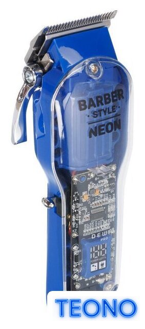 Машинка для стрижки волос Dewal Baber Style Neon 03-081 Blue - Изображение №2 — Интернет-магазин Teono.by