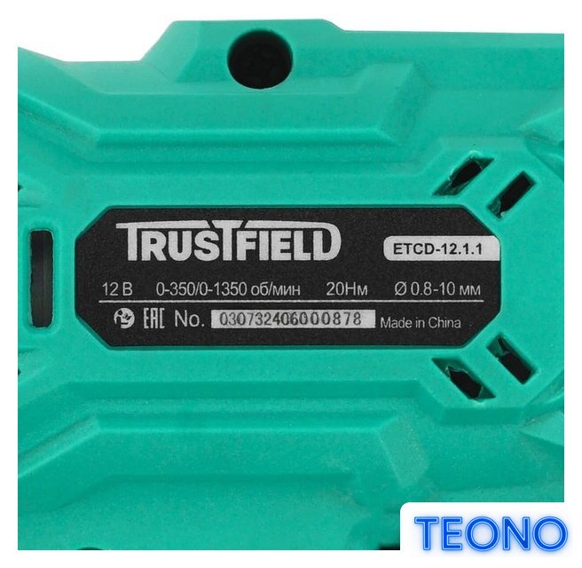 Дрель-шуруповерт Trustfield ETCD-12.2.1 (с 2-мя АКБ, кейс) - Изображение №4 — Интернет-магазин Teono.by