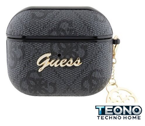 Чехол CG Mobile Guess Leather 4G with Metal Logo and Charm для AirPods 3 GUA3G4GSMK (черный) - Изображение №1 — Интернет-магазин Teono.by