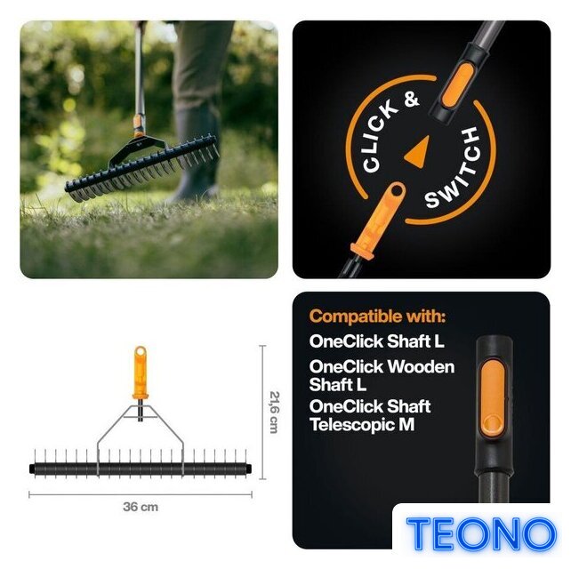 Грабли зубчатые Fiskars 1080679 - Изображение №3 — Интернет-магазин Teono.by