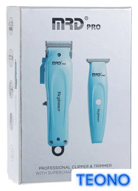 Машинка для стрижки волос MRD Pro С триммером для окантовки MRD-HC-3969-2/GMT-188-3 (бирюзовый) - Изображение №16 — Интернет-магазин Teono.by