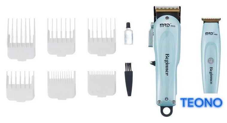 Машинка для стрижки волос MRD Pro С триммером для окантовки MRD-HC-3969-2/GMT-188-3 (бирюзовый) - Изображение №15 — Интернет-магазин Teono.by
