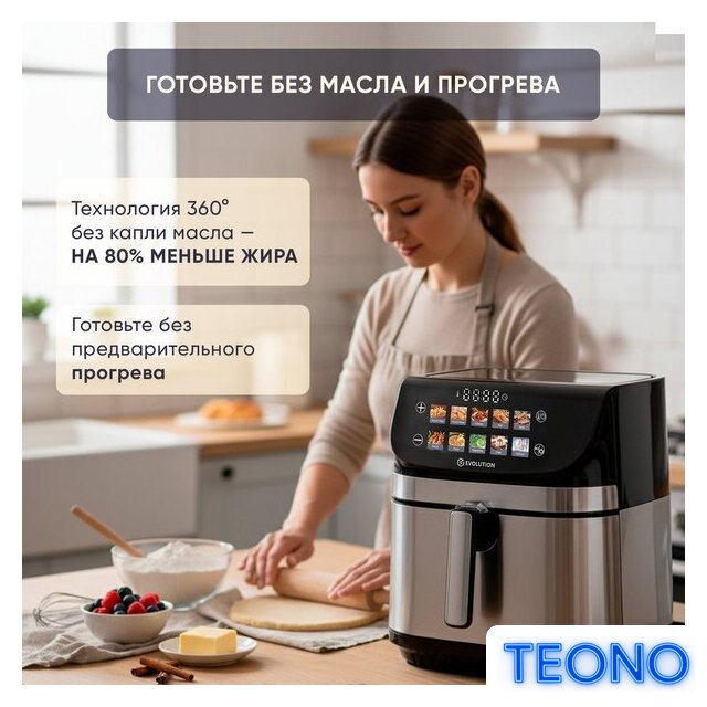 Аэрогриль (аэрофритюрница) Evolution AIRO 9600TW - Изображение №10 — Интернет-магазин Teono.by