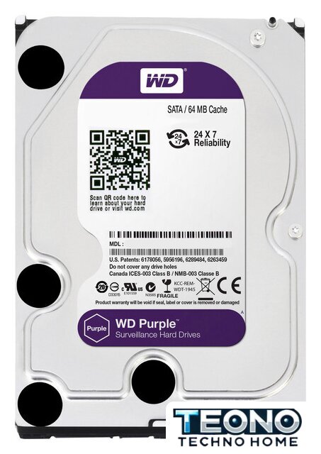Жесткий диск WD Purple 2TB (WD20PURX) - Изображение №1 — Интернет-магазин Teono.by