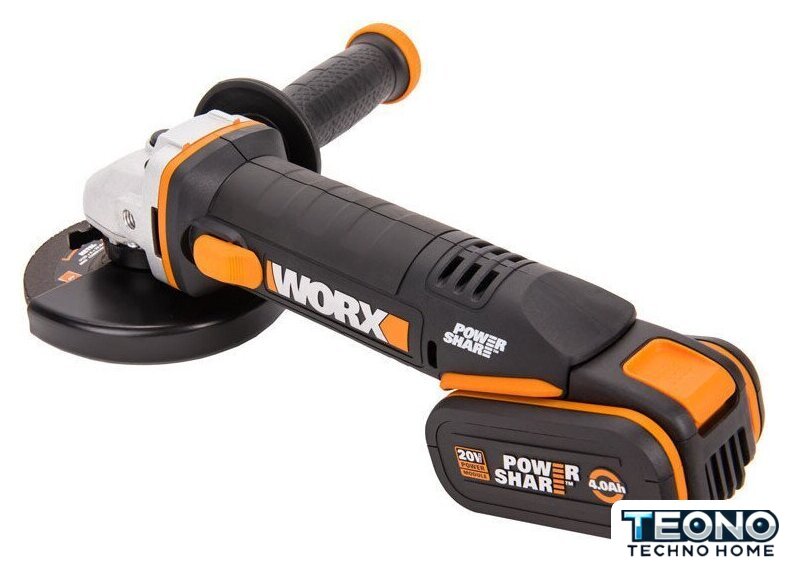 Угловая шлифмашина Worx WX803 (с 2-мя АКБ, кейс) - Изображение №3 — Интернет-магазин Teono.by