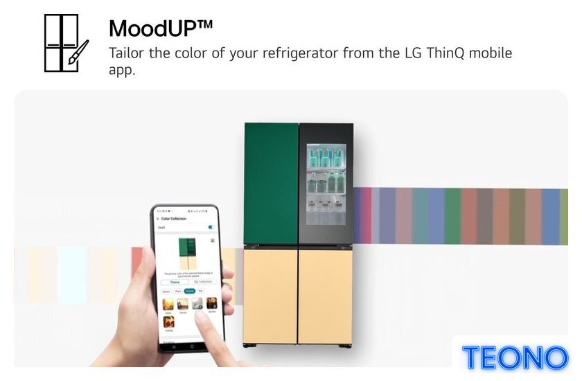 Четырёхдверный холодильник LG MoodUP GMV960NNME - Изображение №3 — Интернет-магазин Teono.by