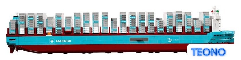 Конструктор LEGO 40955 Контейнеровоз Maersk с двухтопливным двигателем - Изображение №4 — Интернет-магазин Teono.by