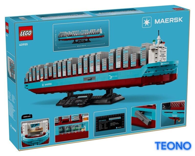Конструктор LEGO 40955 Контейнеровоз Maersk с двухтопливным двигателем - Изображение №16 — Интернет-магазин Teono.by