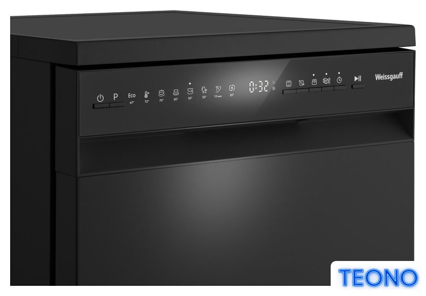 Отдельностоящая посудомоечная машина Weissgauff DW 4508 Inverter Autoopen Black - Изображение №15 — Интернет-магазин Teono.by