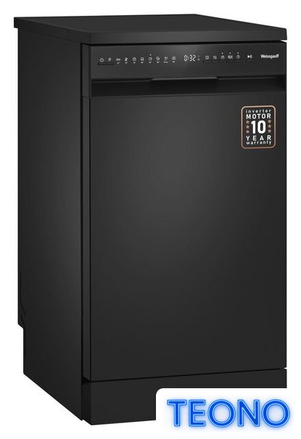 Отдельностоящая посудомоечная машина Weissgauff DW 4508 Inverter Autoopen Black - Изображение №1 — Интернет-магазин Teono.by