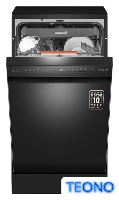 Отдельностоящая посудомоечная машина Weissgauff DW 4508 Inverter Autoopen Black - Изображение №19 — Интернет-магазин Teono.by