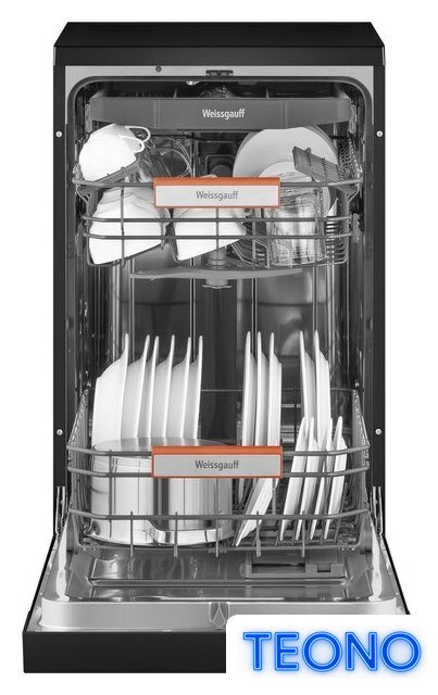 Отдельностоящая посудомоечная машина Weissgauff DW 4508 Inverter Autoopen Black - Изображение №18 — Интернет-магазин Teono.by