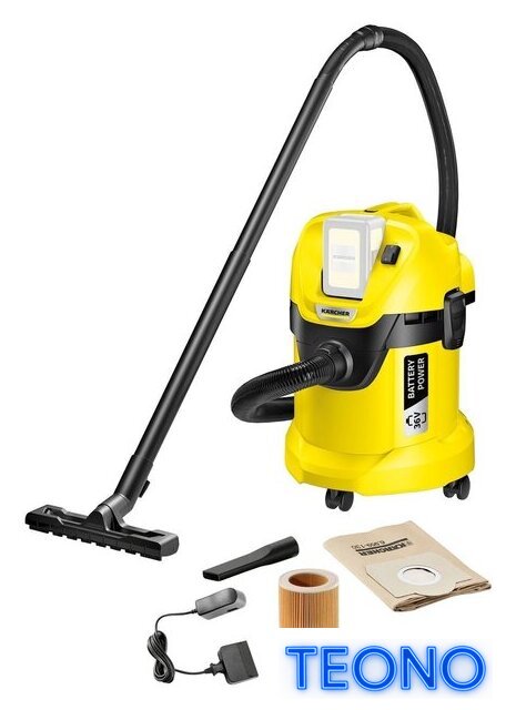 Пылесос Karcher WD 3 Battery Set 1.629-911.0 - Изображение №1 — Интернет-магазин Teono.by