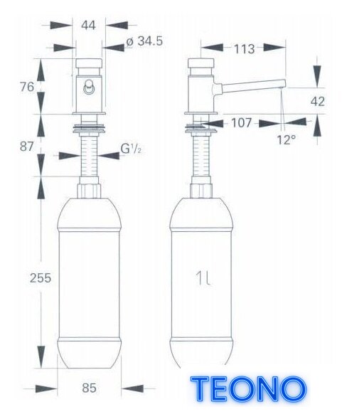 Дозатор для жидкого мыла Grohe 36194000 (хром) - Изображение №2 — Интернет-магазин Teono.by