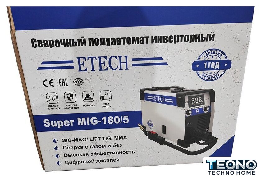 Сварочный инвертор ETECH Super MIG-180/5 - Изображение №4 — Интернет-магазин Teono.by