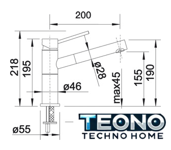 Смеситель Blanco Alta-S Compact Silgranit (кофе) [515334] - Изображение №2 — Интернет-магазин Teono.by