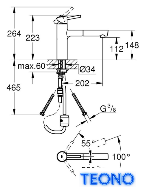 Смеситель Grohe Concetto (сталь) [31129DC1] - Изображение №3 — Интернет-магазин Teono.by