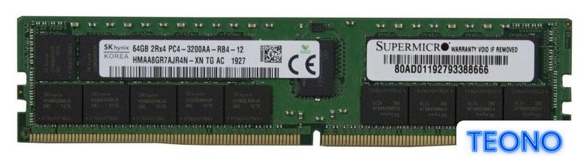 Оперативная память Hynix 64ГБ DDR4 3200 МГц HMAA8GR7AJR4N-XN - Изображение №1 — Интернет-магазин Teono.by