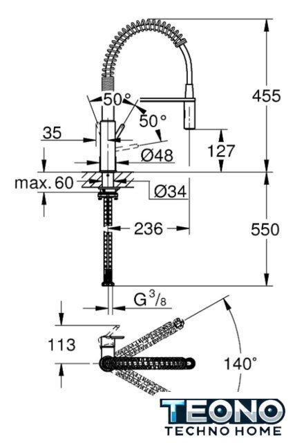 Смеситель Grohe Get 30361000 - Изображение №2 — Интернет-магазин Teono.by