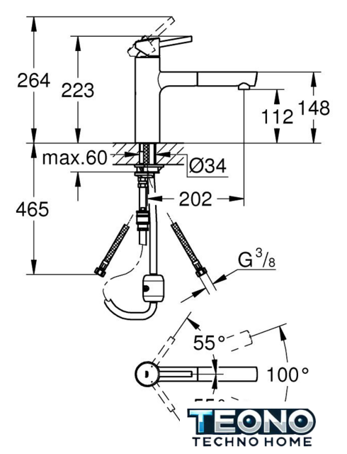 Смеситель Grohe Concetto (хром) [31129001] - Изображение №2 — Интернет-магазин Teono.by