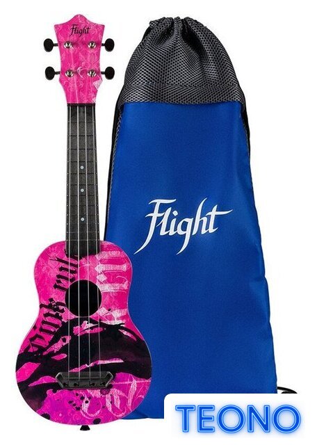 Укулеле Flight Ultra Travel UTS-40 Pink Rules - Изображение №2 — Интернет-магазин Teono.by
