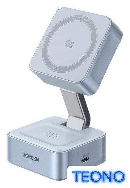 Беспроводное зарядное Ugreen MagFlow 2-in-1 W752 55960 (голубой) - Изображение №1 — Интернет-магазин Teono.by