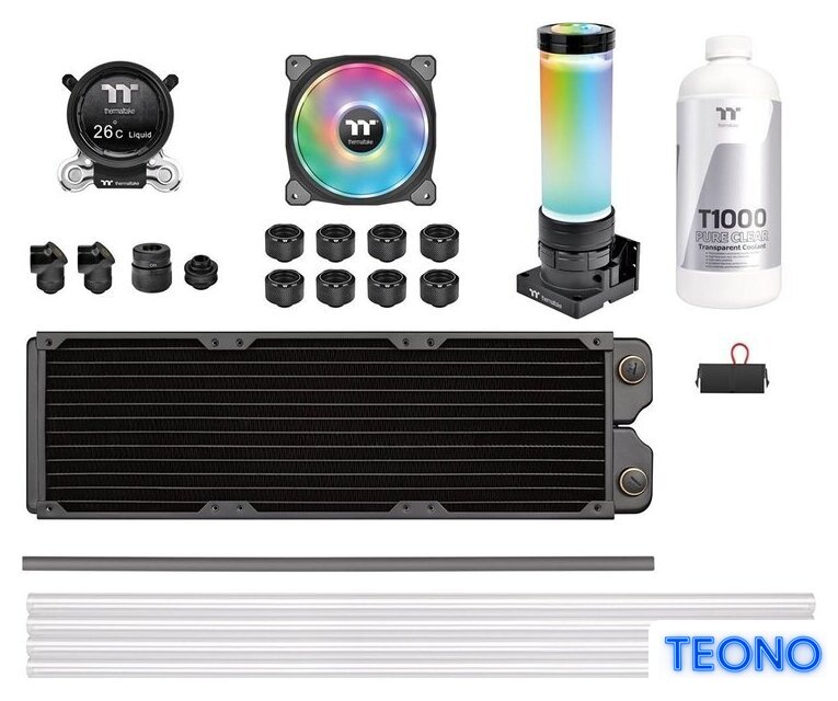 Система жидкостного охлаждения для процессора Thermaltake Pacific CLM360 Ultra Hard Tube Liquid Cooling Kit CL-W335-CU12SW-A - Изображение №1 — Интернет-магазин Teono.by
