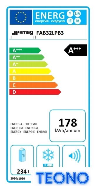 Холодильник Smeg FAB32LPB3 - Изображение №3 — Интернет-магазин Teono.by