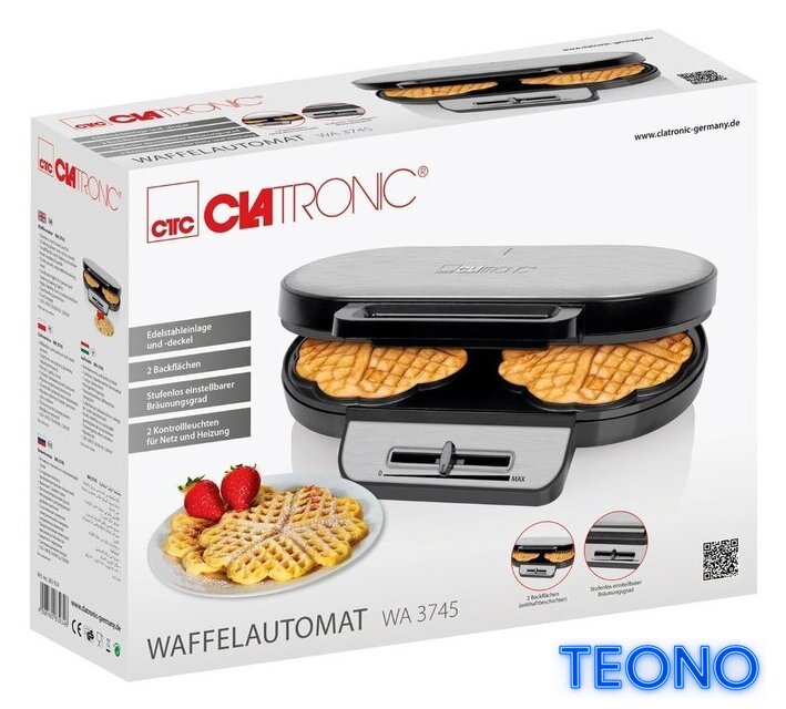 Вафельница Clatronic WA 3745 - Изображение №5 — Интернет-магазин Teono.by