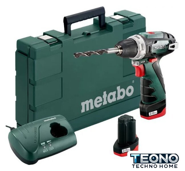 Дрель-шуруповерт Metabo PowerMaxx BS Basic 600080500 (с 2-мя АКБ 2 Ah) - Изображение №1 — Интернет-магазин Teono.by