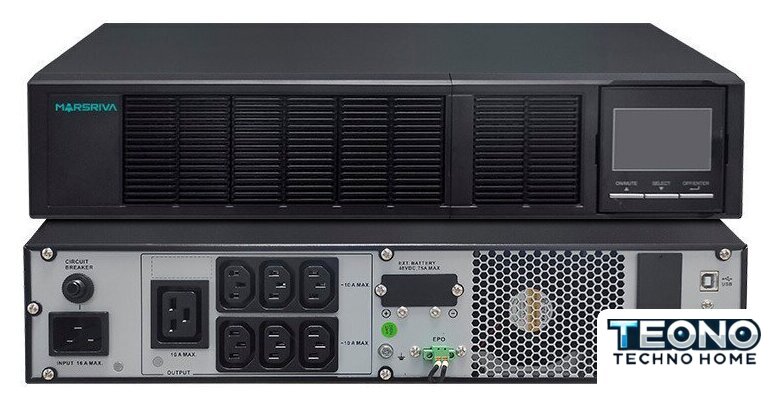 Источник бесперебойного питания Marsriva Lithium On-Line UPS MR-UL3KRT-H - Изображение №4 — Интернет-магазин Teono.by