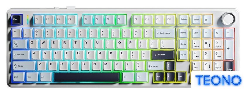 Клавиатура AULA F99 Pro (белый/синий/черный, Leobog Star Vector) - Изображение №1 — Интернет-магазин Teono.by