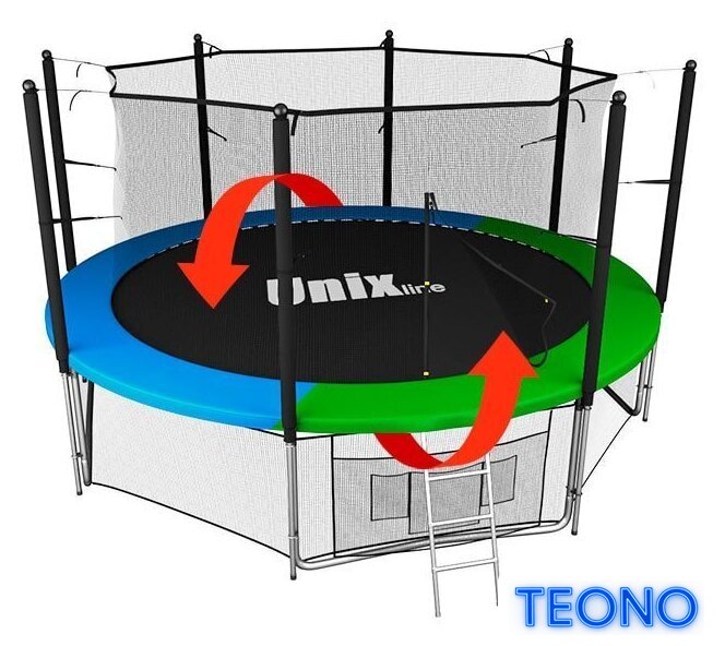 Батут Unix Line Classic 14ft inside (синий/зеленый) - Изображение №1 — Интернет-магазин Teono.by