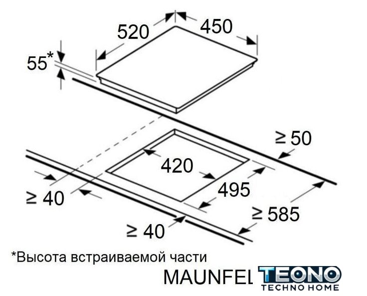 Варочная панель MAUNFELD CVI453SBWH Inverter - Изображение №9 — Интернет-магазин Teono.by