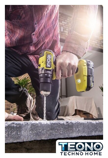 Ударная дрель-шуруповерт Ryobi HP RPD18C-220S 5133004982 (с 2-мя АКБ 2 Ah, сумка) - Изображение №8 — Интернет-магазин Teono.by