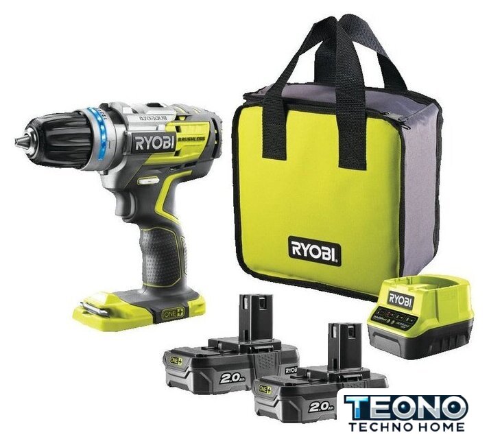 Ударная дрель-шуруповерт Ryobi R18PDBL-220S 5133003436 (с 2-мя АКБ, сумка) - Изображение №1 — Интернет-магазин Teono.by