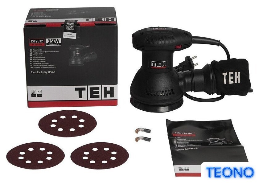 Эксцентриковая шлифмашина TEH TS12532 - Изображение №5 — Интернет-магазин Teono.by
