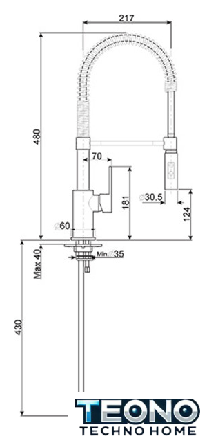 Смеситель Smeg MIDR55CR - Изображение №2 — Интернет-магазин Teono.by