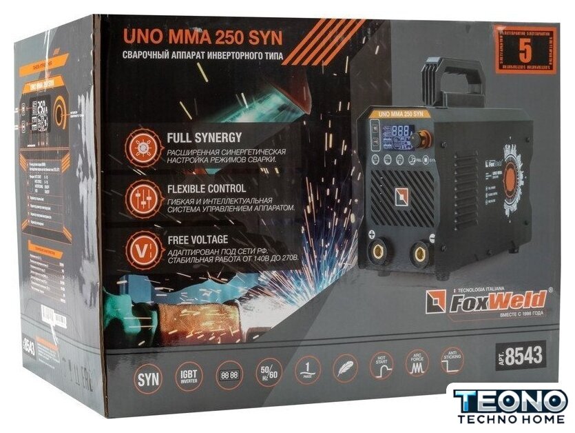 Сварочный инвертор FoxWeld UNO MMA 250 SYN - Изображение №10 — Интернет-магазин Teono.by