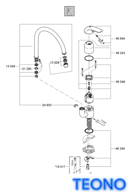 Смеситель Grohe Euroeco 32752000 - Изображение №3 — Интернет-магазин Teono.by