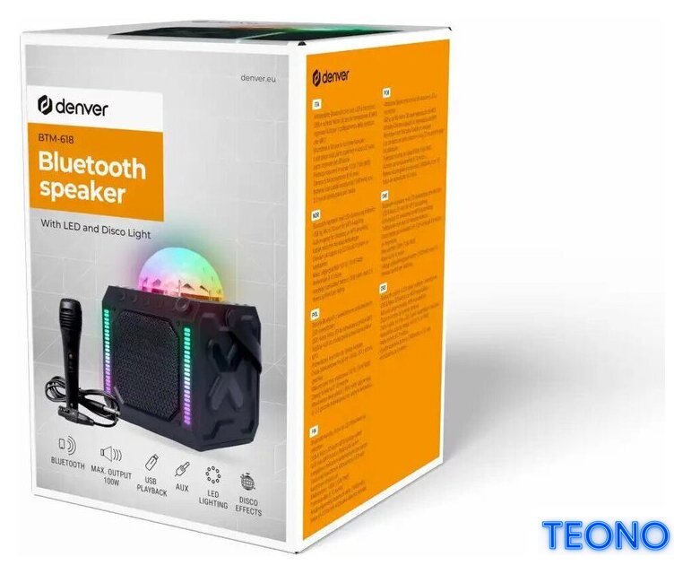 Беспроводная колонка Denver Electronics BTM-618 - Изображение №9 — Интернет-магазин Teono.by