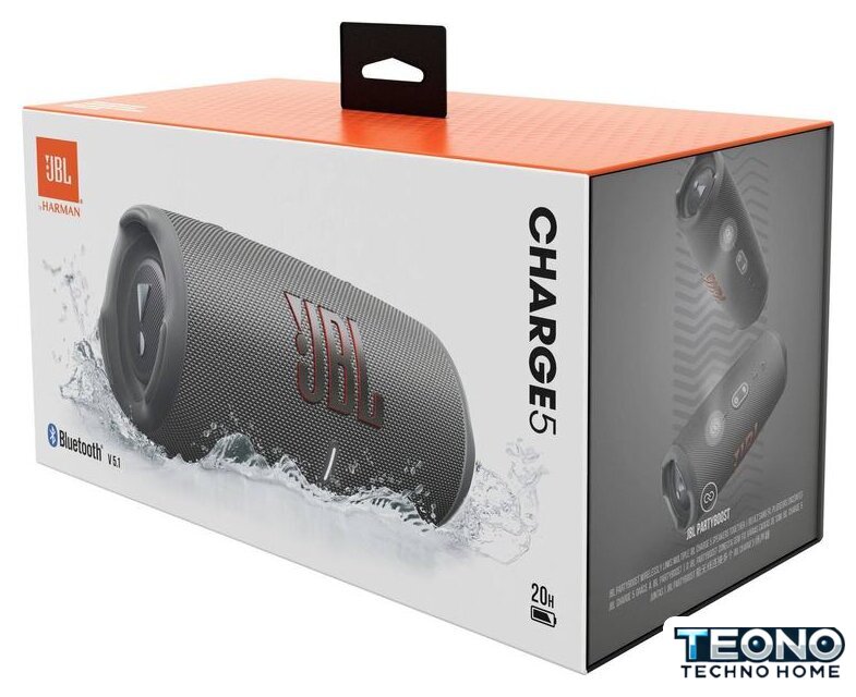 Беспроводная колонка JBL Charge 5 (серый) - Изображение №8 — Интернет-магазин Teono.by