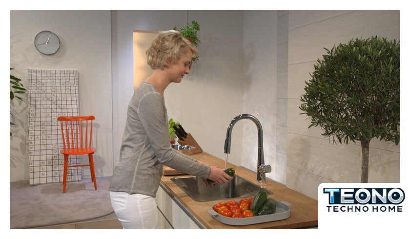 Смеситель Hansgrohe Talis S 72813800 (нержавеющая сталь) - Изображение №4 — Интернет-магазин Teono.by