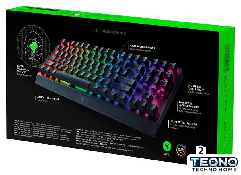 Клавиатура Razer BlackWidow V3 Tenkeyless Green Switch - Изображение №9 — Интернет-магазин Teono.by