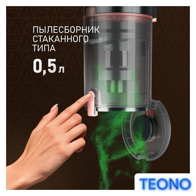 Пылесос Weissgauff V12 BLDC 500 Ora Rosa Turbo - Изображение №7 — Интернет-магазин Teono.by
