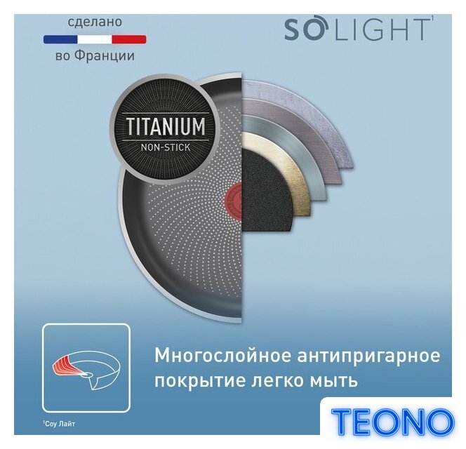 Сковорода Tefal So' Light 26 см H0560542 - Изображение №7 — Интернет-магазин Teono.by